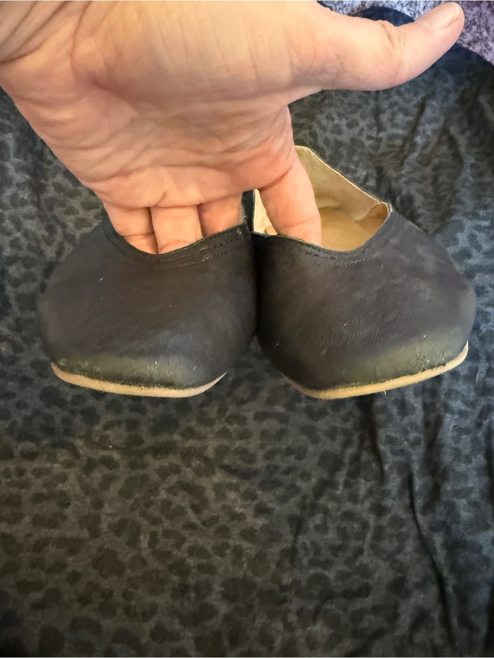 Lucky Brand Black Leather Slip-On Ballet Flats - Picture 4 of 6
